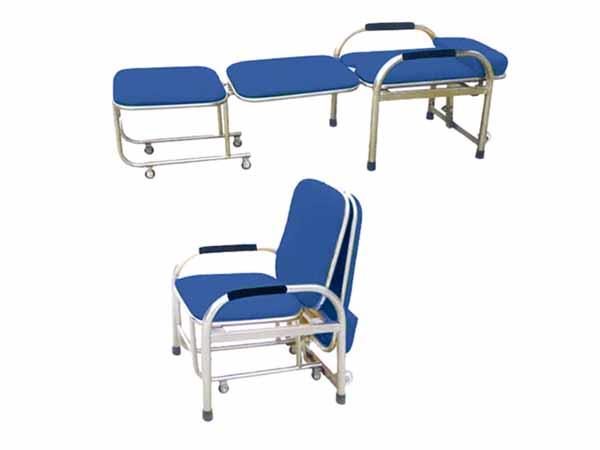 陪护椅在医疗器械分类中属于I类医疗器械，一般有碳钢喷塑和不锈钢两种材质的